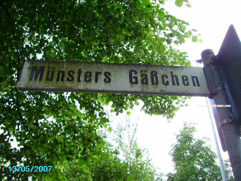 Foto der Münsters Gäßchen: Straßenschild Münsters Gäßchen