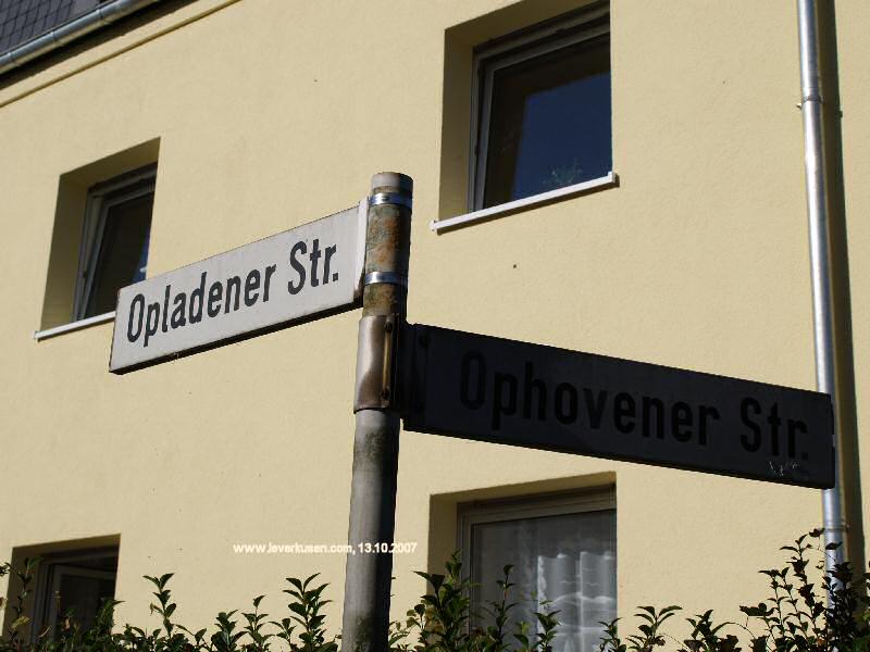 Foto der Opladener Str.: Straßenschild Opladener Str.