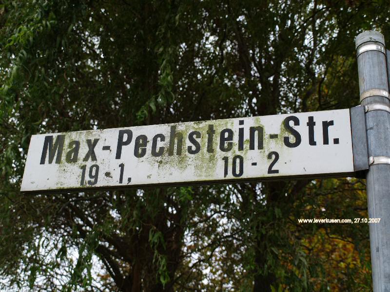 Foto der Max-Pechstein-Str.: Straßenschild Max-Pechstein-Str.