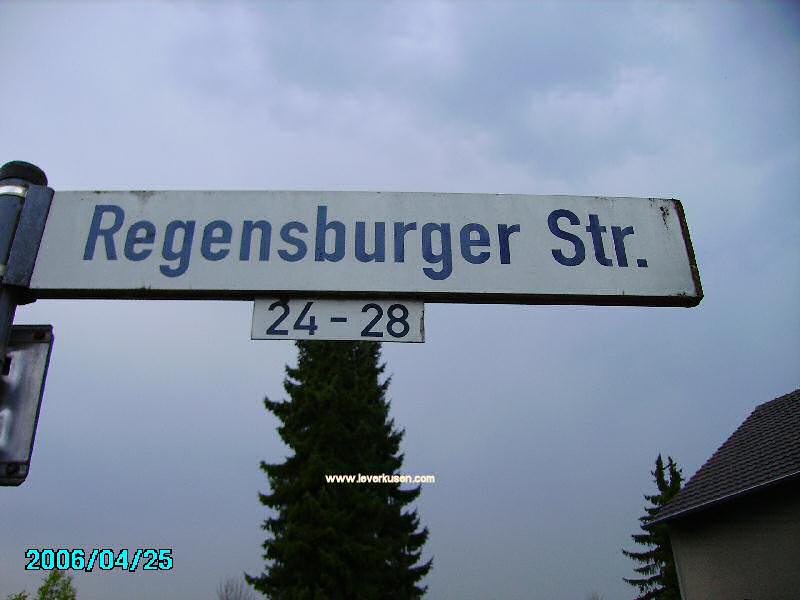 Foto der Regensburger Str.: Straßenschild Regensburger Straße