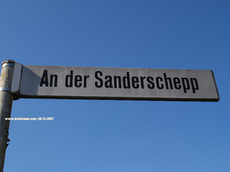 Foto der An der Sanderschepp: Straßenschild An der Sanderschepp