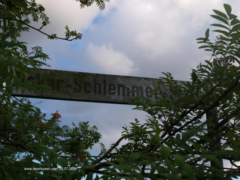 Foto der Oskar-Schlemmer-Str.: Oskar-Schlemmer-Str., Straßenschild