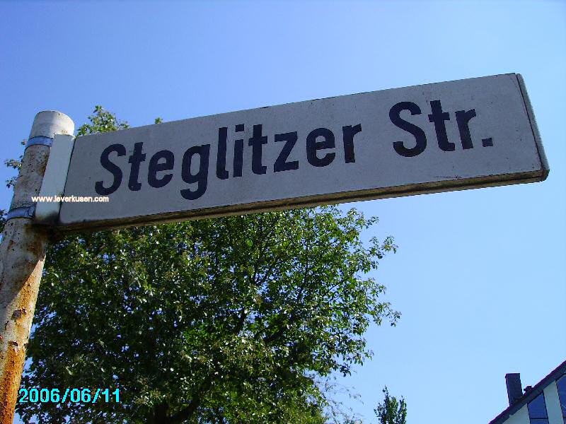 Foto der Steglitzer Str.: Straßenschild Steglitzer Straße