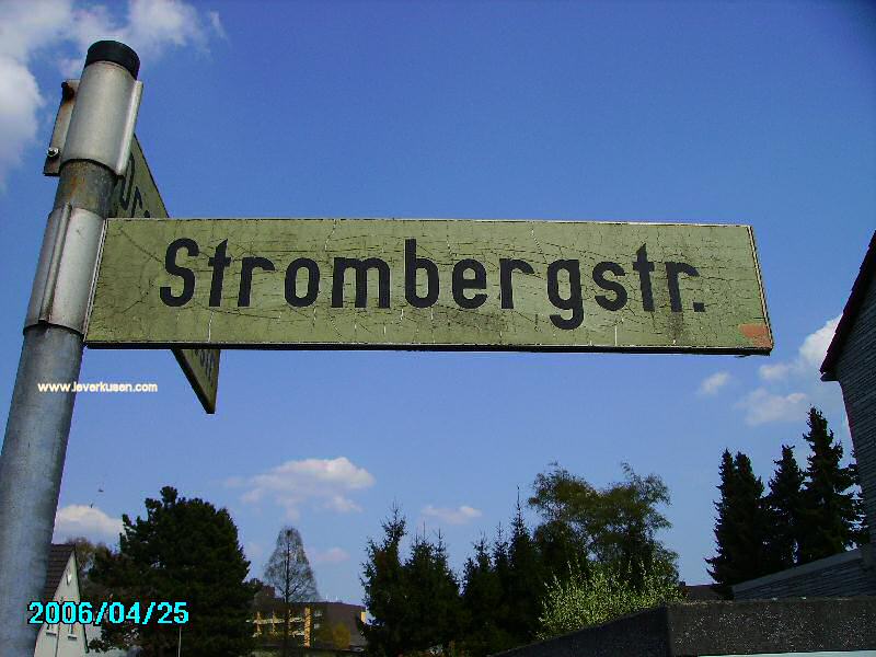 Strombergstr., Straßenschild