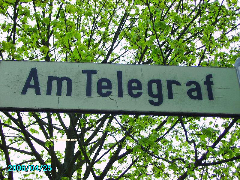 Straßenschild Am Telegraf