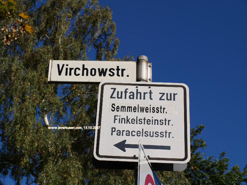 Foto der Virchowstr.: Straßenschild Virchowstr.