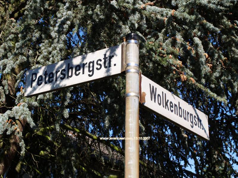Straßenschild Wolkenburgstr.