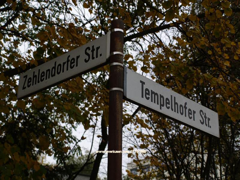 Foto der Zehlendorfer Str.: Straßenschild Zehlendorfer Str.