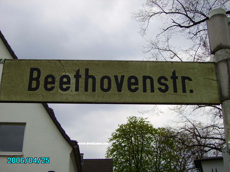 Foto der Beethovenstr.: Straßenschild Beethovenstr.