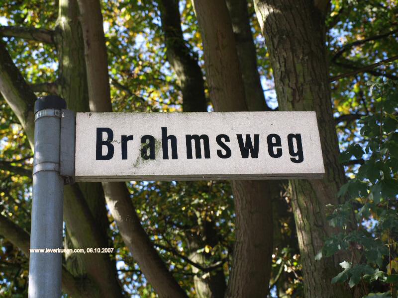Straßenschild Brahmsweg