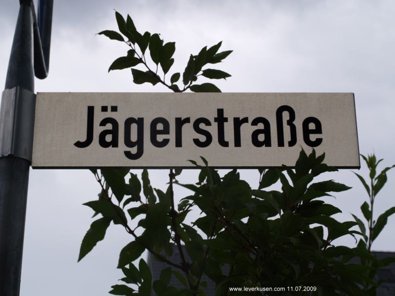 Foto der Jägerstr.: Straßenschild Jägerstraße