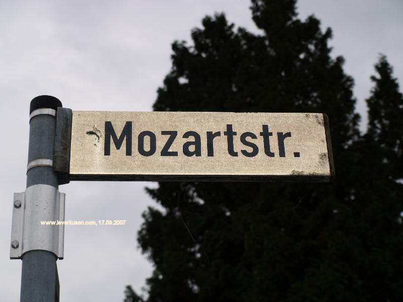 Foto der Mozartstr.: Straßenschild Mozartstr.