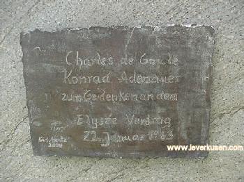 Gedenktafel: Adenauer - de Gaulle