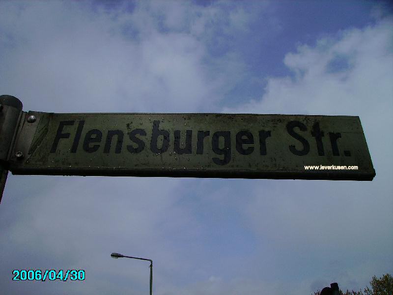Foto der Flensburger Str.: Straßenschild Flensburger Straße