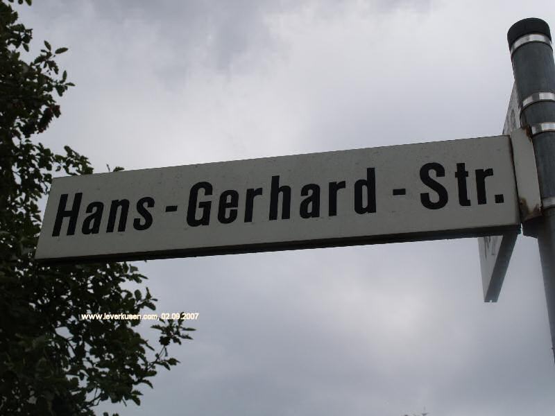 Foto der Hans-Gerhard-Str.: Straßenschild Hans-Gerhard-Str.