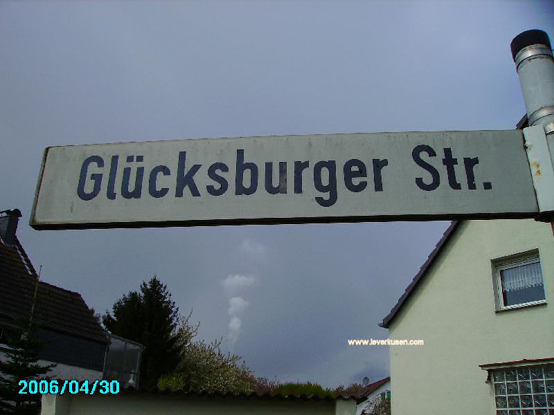 Foto der Glücksburger Str.: Straßenschild Glücksburger Straße