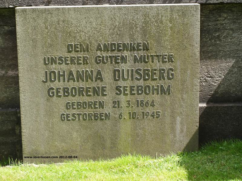 Gedenkstein Johanna Duisberg