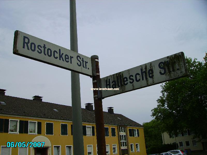 Foto der Hallesche Str.: Straßenschild Hallesche Straße