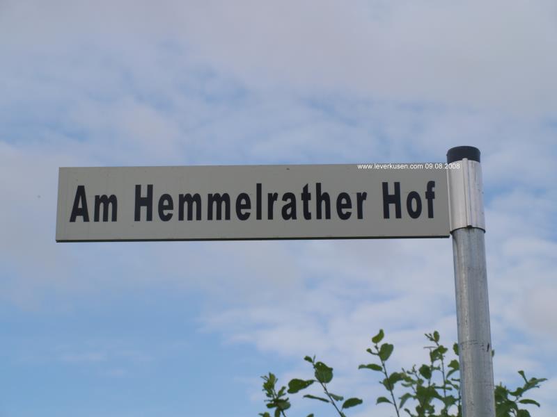 Straßenschild Am Hemmelrather Hof