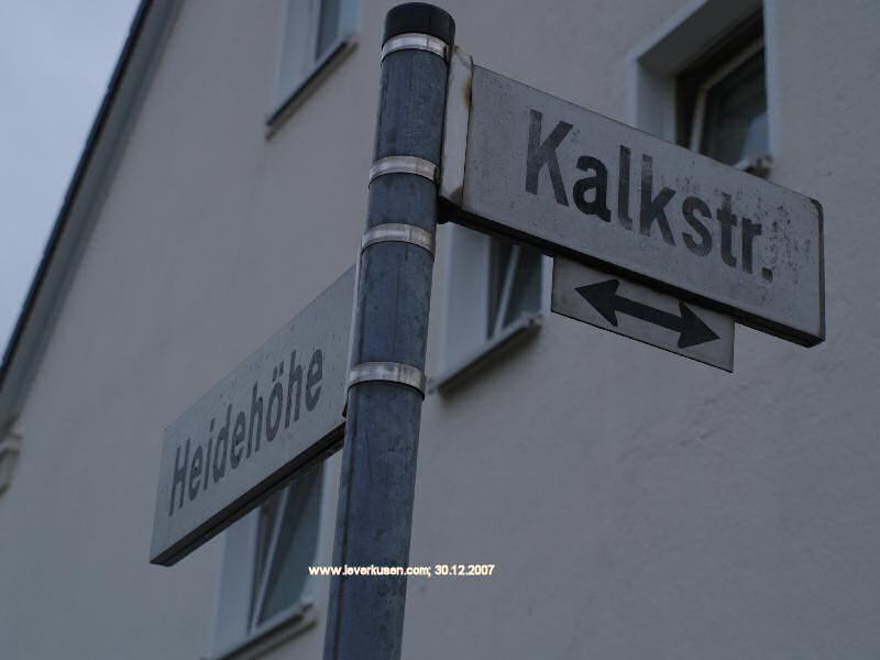 Foto der Kalkstraße: Straßenschild Kalkstr.