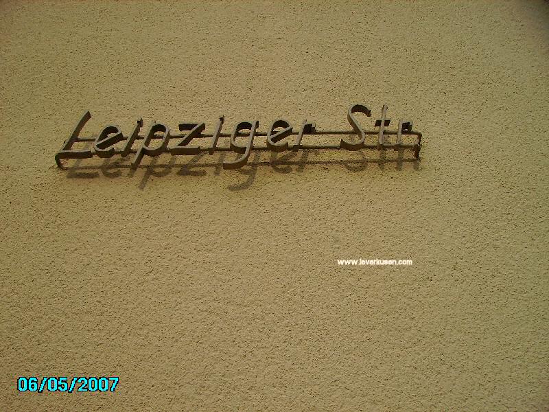 Foto der Leipziger Str.: Straßenschild Leipziger Straße