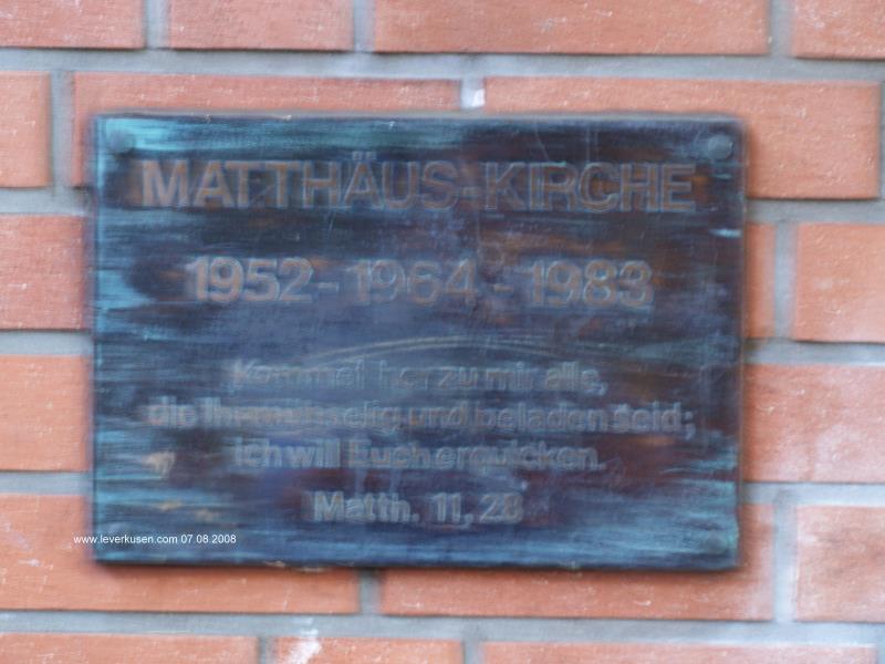 Foto der Karl-Bosch-Str.: Schild Matthäus-Kirche