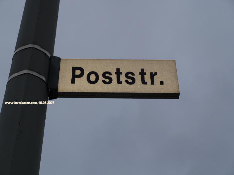 Foto der Poststr.: Straßenschild Poststraße Foto der Poststr.: Straßenschild Poststraße