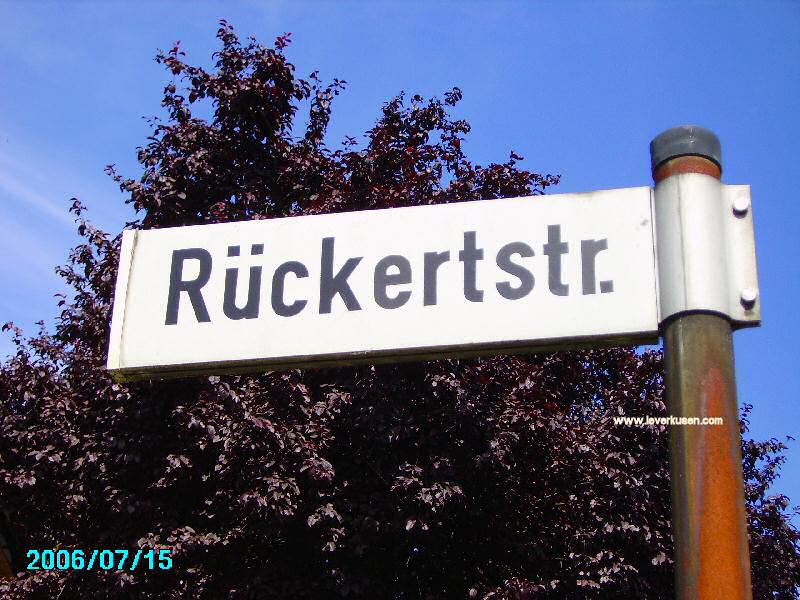 Foto der Rückertstr.: Straßenschild Rückertstraße
