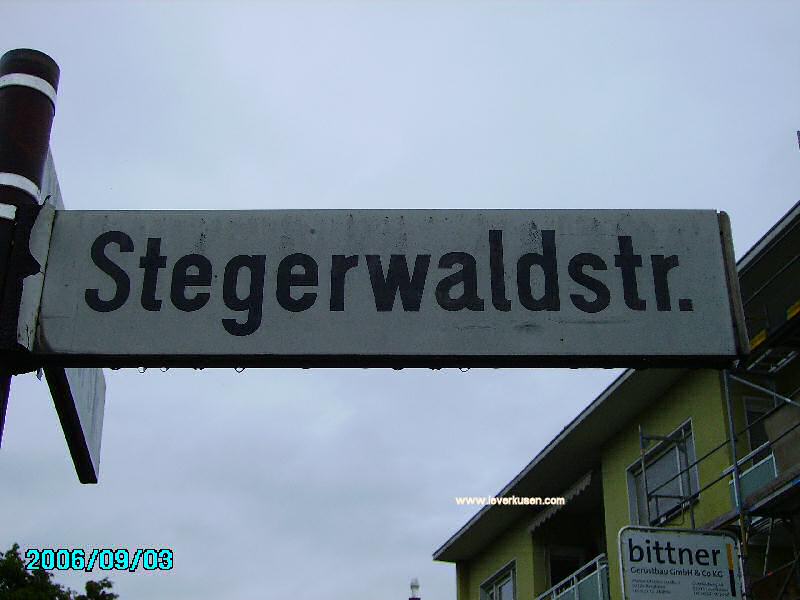 Foto der Stegerwaldstr.: Straßenschild Stegerwaldstr.