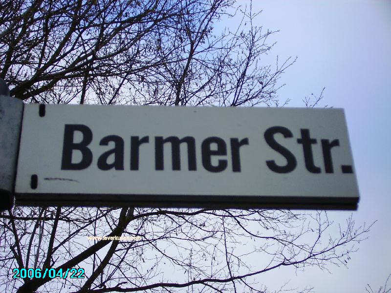 Straßenschild Barmer Str.