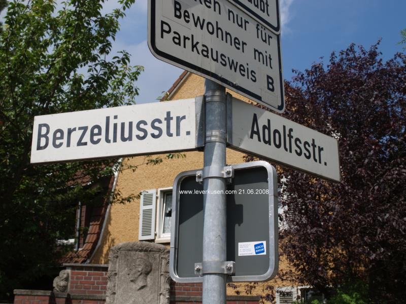 Straßenschild Berzeliusstraße