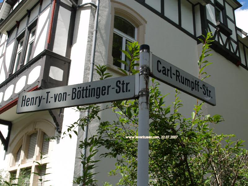 Straßenschild Henry-T.von-Böttinger-Straße