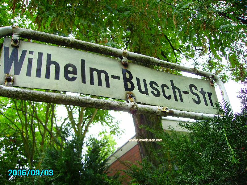 Foto der Wilhelm-Busch-Str.: Straßenschild Wilhelm-Busch-Str.