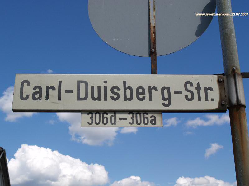 Straßenschild Carl-Duisberg-Str.