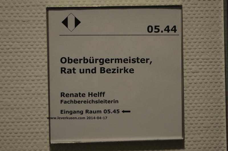 Renate Helff, Türschild