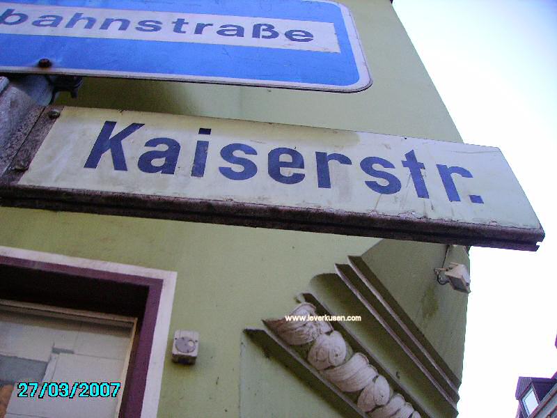 Straßenschild Kaiserstr.