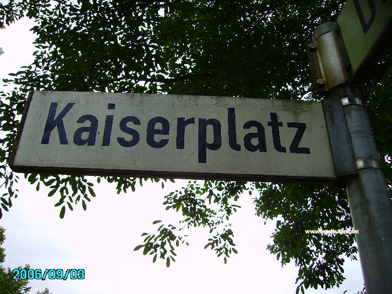 Foto der Kaiserplatz: Straßenschild Kaiserplatz