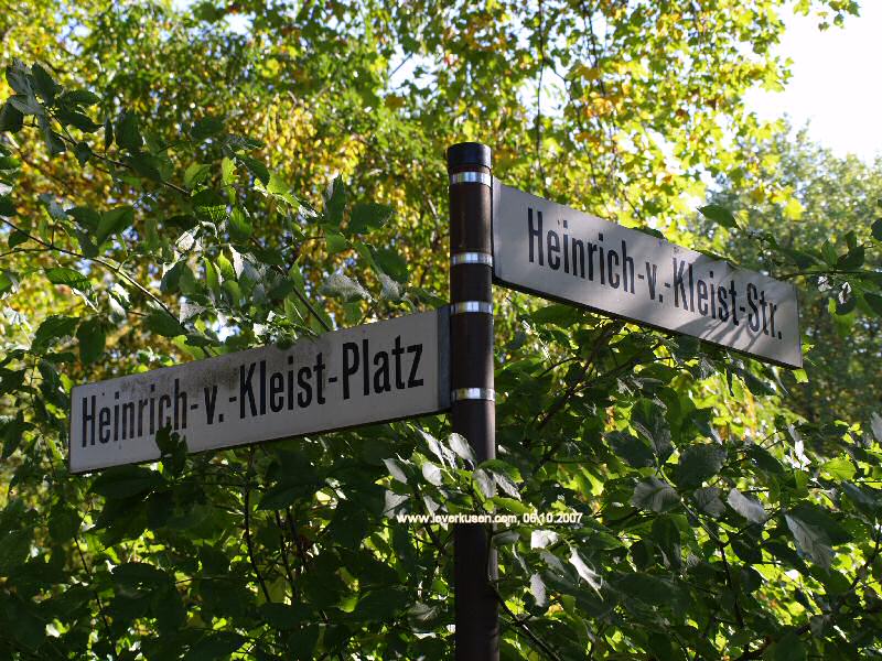 Straßenschild Heinrich-von-Kleist-Platz