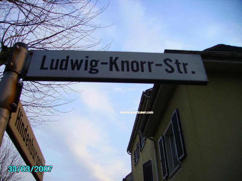Foto der Ludwig-Knorr-Str.: Straßenschild Ludwig-Knorr-Straße
