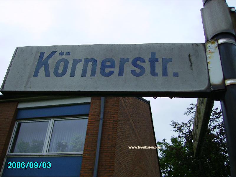 Foto der Körnerstr.: Straßenschild Körnerstr. Foto der Körnerstr.: Straßenschild Körnerstr.
