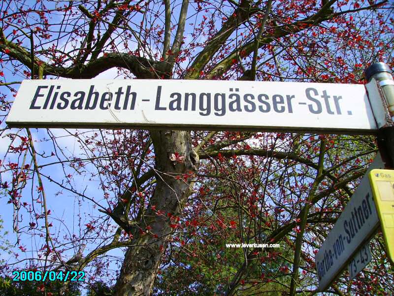 Foto der Elisabeth-Langgässer-Str.: Straßenschild Elisabeth-Langgässer-Straße