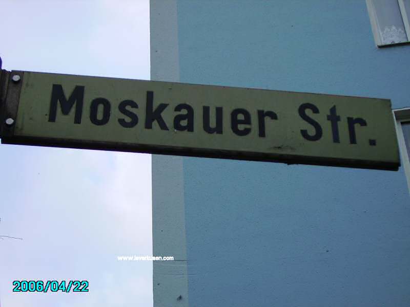 Foto der Moskauer Str.: Straßenschild Moskauer Straße