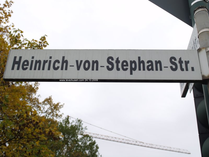 Heinrich-von-Stephan-Str., Straßenschild