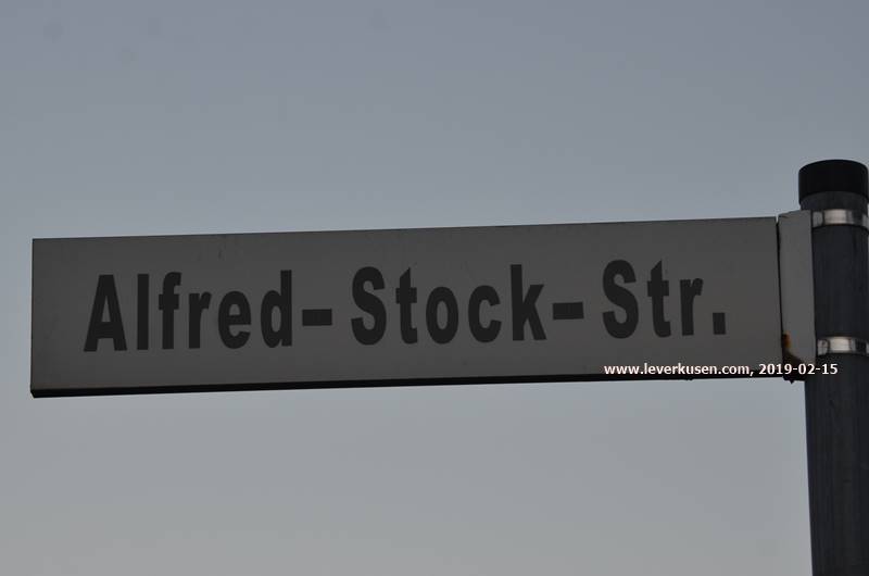 Straßenschild Alfred-Stock-Str.