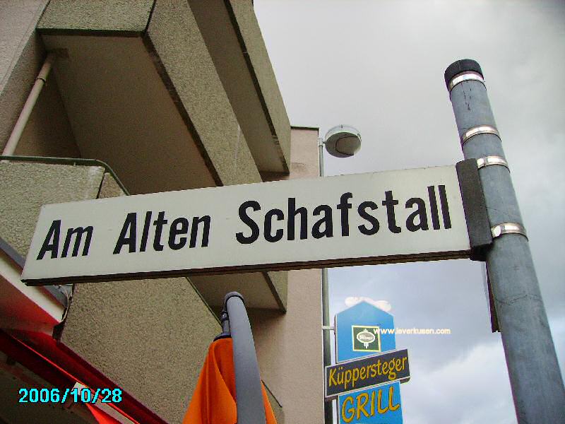 Straßenschild Am Alten Schafstall