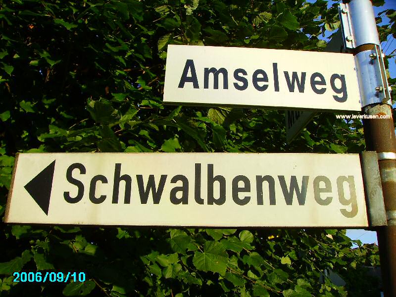 Foto der Amselweg: Straßenschild Amselweg