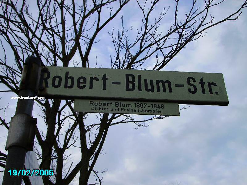 Foto der Robert-Blum-Straße: Straßenschild Robert-Blum-Str.