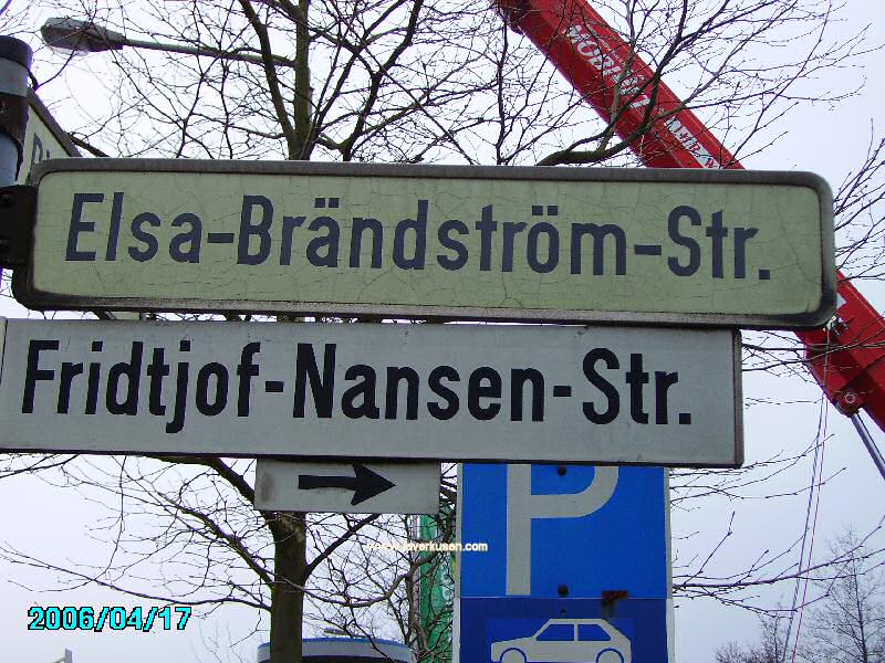 Straßenschild Elsa-Brändström-Straße