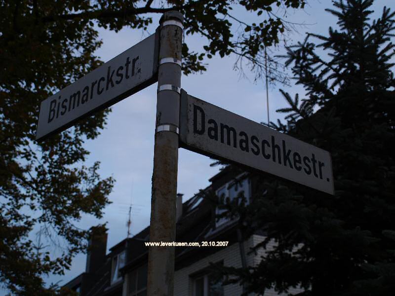 Bismarckstr., Straßenschild