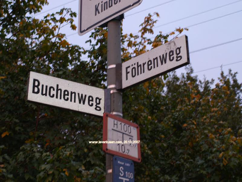 Straßenschild Föhrenweg